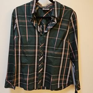 Plaid Long Sleeve Button Down Shirt